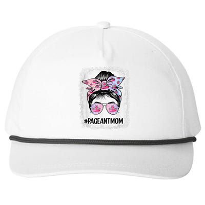 Mom Bleached Pageant Mom Messy Bun Hair Happy MotherS Day Snapback Five-Panel Rope Hat