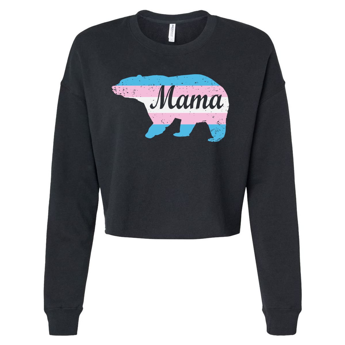 Mama Bear Pride Flag Cropped Pullover Crew