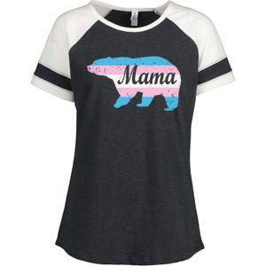 Mama Bear Pride Flag Enza Ladies Jersey Colorblock Tee