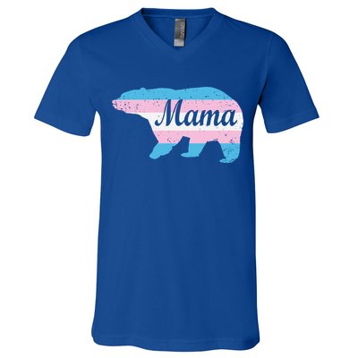 Mama Bear Pride Flag V-Neck T-Shirt