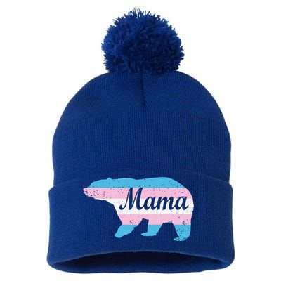 Mama Bear Pride Flag Pom Pom 12in Knit Beanie