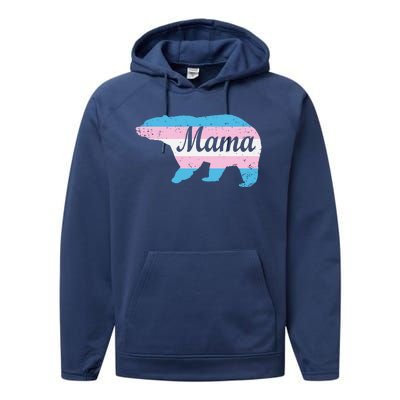 Mama Bear Pride Flag Performance Fleece Hoodie