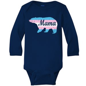 Mama Bear Pride Flag Baby Long Sleeve Bodysuit