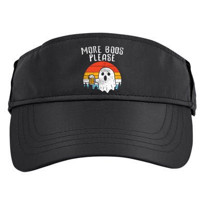 More Boos Please Ghost Beer Retro Halloween Drinking Adult Drive Performance Visor