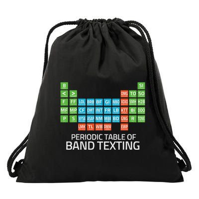 Marching Band Periodic Table Of Band Texting Elements Funny Drawstring Bag