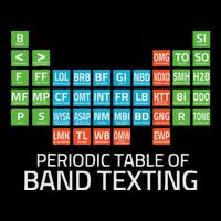 Marching Band Periodic Table Of Band Texting Elements Funny Drawstring Bag