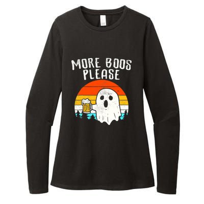 More Boos Please Ghost Beer Funny Halloween Beer Drinking Womens CVC Long Sleeve Shirt