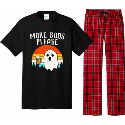 More Boos Please Ghost Beer Funny Halloween Beer Drinking Pajama Set