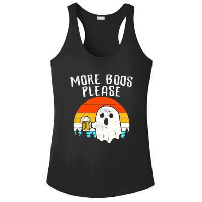 More Boos Please Ghost Beer Funny Halloween Beer Drinking Ladies PosiCharge Competitor Racerback Tank