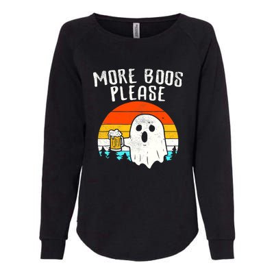 More Boos Please Ghost Beer Funny Halloween Beer Drinking Womens California Wash Sweatshirt