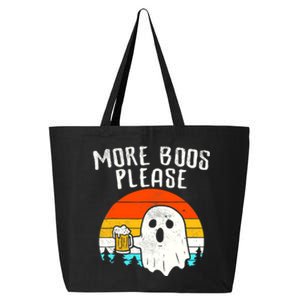 More Boos Please Ghost Beer Funny Halloween Beer Drinking 25L Jumbo Tote