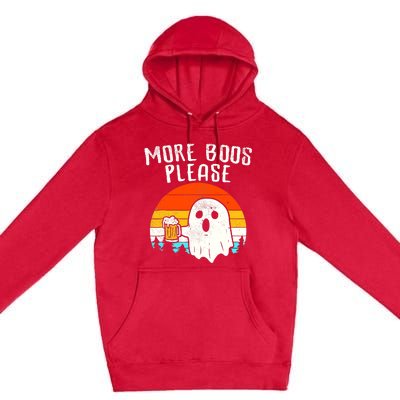 More Boos Please Ghost Beer Funny Halloween Beer Drinking Premium Pullover Hoodie