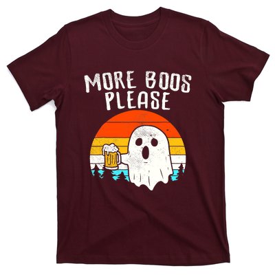 More Boos Please Ghost Beer Funny Halloween Beer Drinking T-Shirt