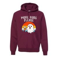 More Boos Please Ghost Beer Funny Halloween Beer Drinking Premium Hoodie