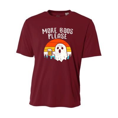 More Boos Please Ghost Beer Funny Halloween Beer Drinking Youth Performance Sprint T-Shirt