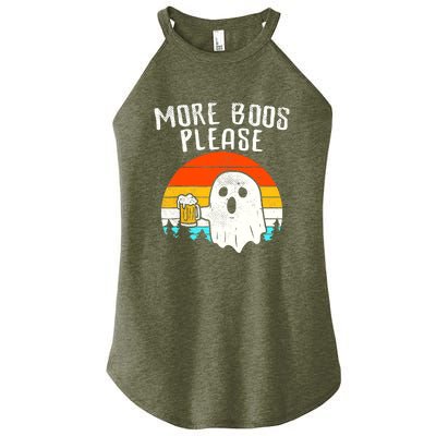 More Boos Please Ghost Beer Funny Halloween Beer Drinking Women's Perfect Tri Rocker Tank