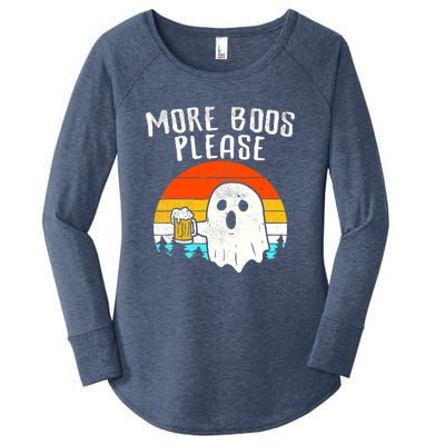 More Boos Please Ghost Beer Funny Halloween Beer Drinking Women's Perfect Tri Tunic Long Sleeve Shirt