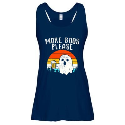 More Boos Please Ghost Beer Funny Halloween Beer Drinking Ladies Essential Flowy Tank