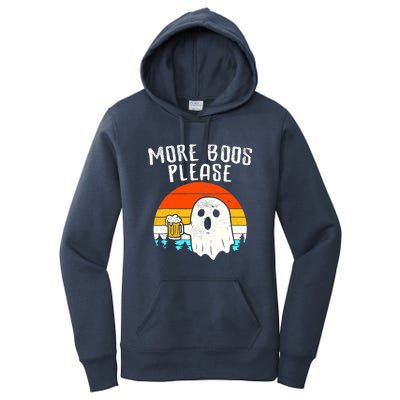 More Boos Please Ghost Beer Funny Halloween Beer Drinking Women's Pullover Hoodie