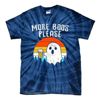 More Boos Please Ghost Beer Funny Halloween Beer Drinking Tie-Dye T-Shirt