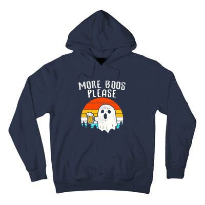 More Boos Please Ghost Beer Funny Halloween Beer Drinking Tall Hoodie