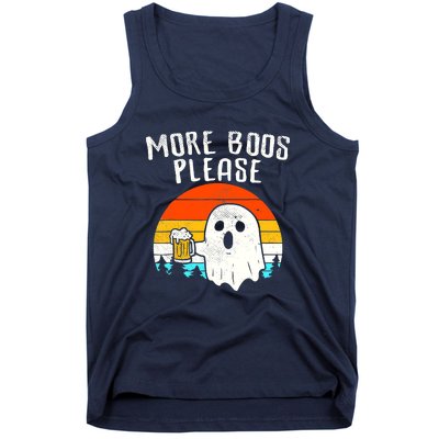 More Boos Please Ghost Beer Funny Halloween Beer Drinking Tank Top