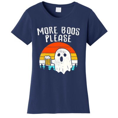 More Boos Please Ghost Beer Funny Halloween Beer Drinking Women's T-Shirt