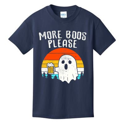 More Boos Please Ghost Beer Funny Halloween Beer Drinking Kids T-Shirt