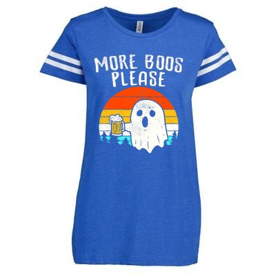 More Boos Please Ghost Beer Funny Halloween Beer Drinking Enza Ladies Jersey Football T-Shirt