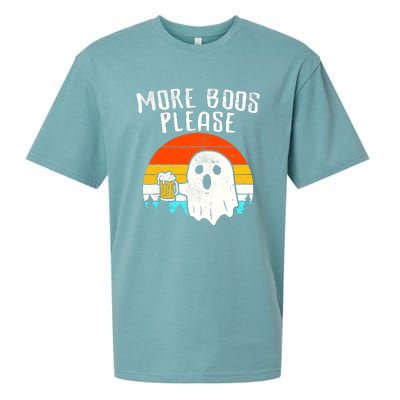 More Boos Please Ghost Beer Funny Halloween Beer Drinking Sueded Cloud Jersey T-Shirt