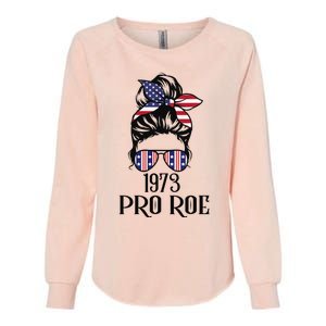 Messy Bun Pro Roe 1973 Pro Choice ’s Rights Feminism Womens California Wash Sweatshirt