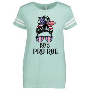 Messy Bun Pro Roe 1973 Pro Choice ’s Rights Feminism Enza Ladies Jersey Football T-Shirt