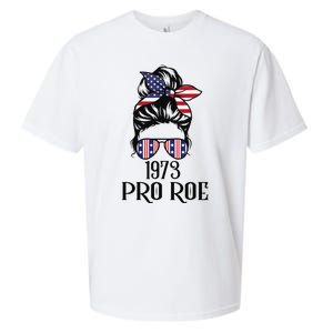 Messy Bun Pro Roe 1973 Pro Choice ’s Rights Feminism Sueded Cloud Jersey T-Shirt