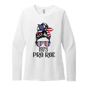 Messy Bun Pro Roe 1973 Pro Choice ’s Rights Feminism Womens CVC Long Sleeve Shirt