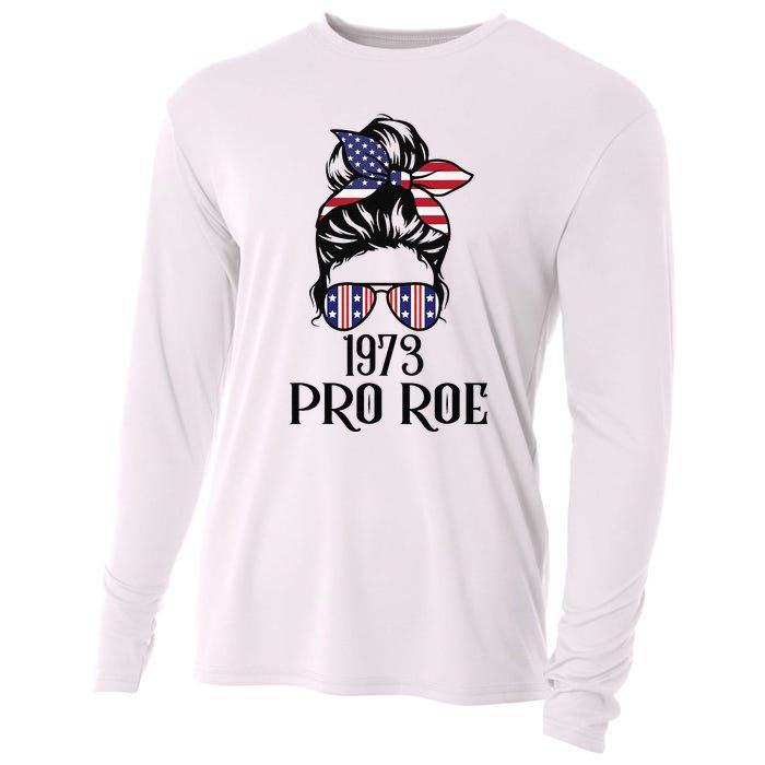 Messy Bun Pro Roe 1973 Pro Choice ’s Rights Feminism Cooling Performance Long Sleeve Crew