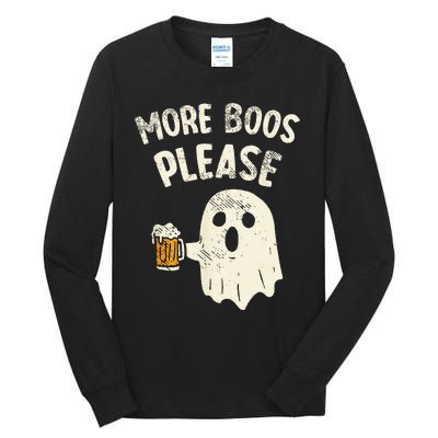 More Boos Please Ghost Beer Halloween Costume Tall Long Sleeve T-Shirt