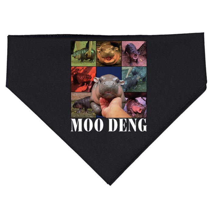 Moodeng Baby Pygmy Hippo Cute Zoo For Family USA-Made Doggie Bandana