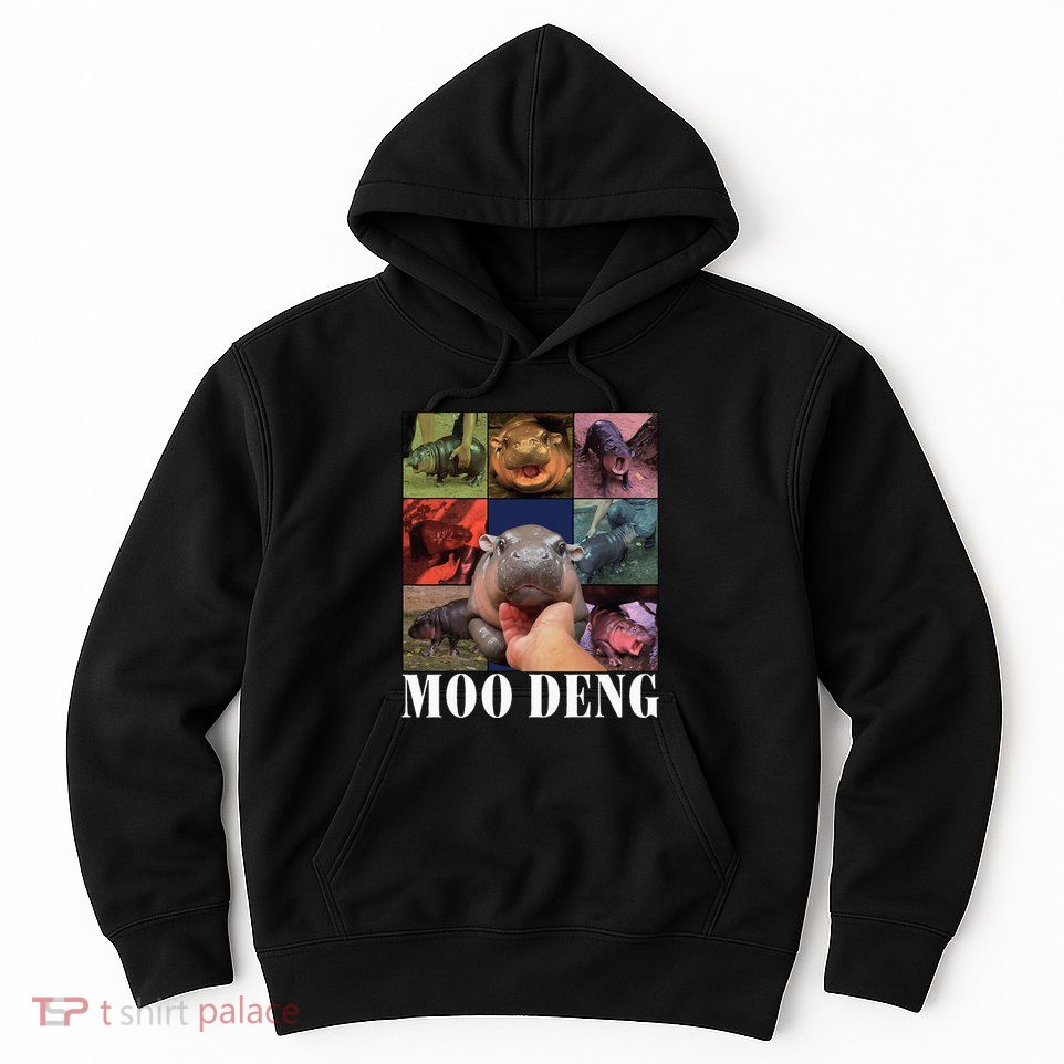 Moodeng Baby Pygmy Hippo Cute Zoo For Family Hoodie