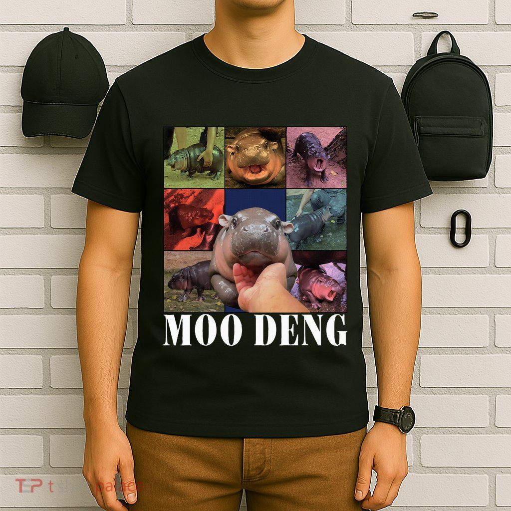 Moodeng Baby Pygmy Hippo Cute Zoo For Family T-Shirt