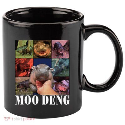 Moodeng Baby Pygmy Hippo Cute Zoo For Family 11oz C Handle Ceramic Mug