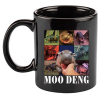 Moodeng Baby Pygmy Hippo Cute Zoo For Family 11oz C Handle Ceramic Mug