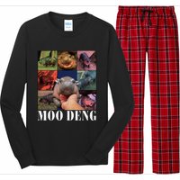 Moodeng Baby Pygmy Hippo Cute Zoo For Family Long Sleeve Pajama Set