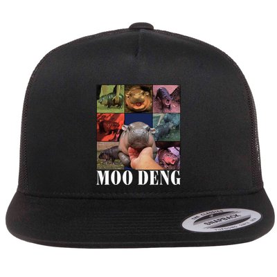 Moodeng Baby Pygmy Hippo Cute Zoo For Family Flatbill Hat