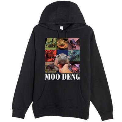 Moodeng Baby Pygmy Hippo Cute Zoo For Family Premium Pullover Hoodie