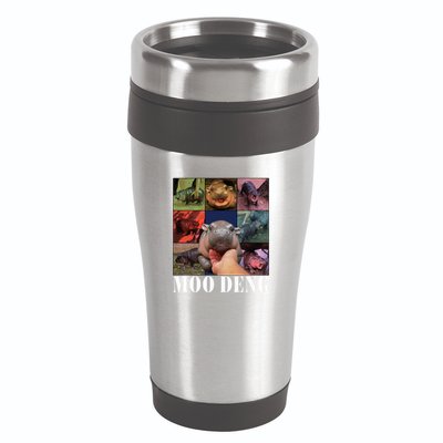 Moodeng Baby Pygmy Hippo Cute Zoo For Family 16oz Travel Tumbler