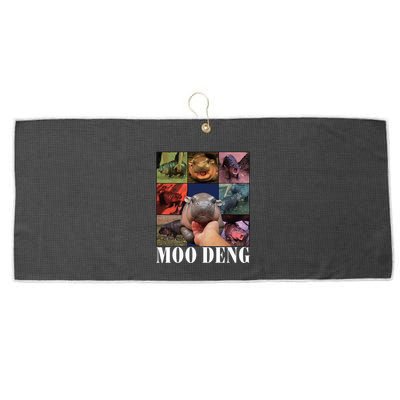 Moodeng Baby Pygmy Hippo Cute Zoo For Family Large Microfiber Waffle Golf Towel