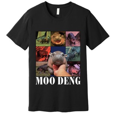 Moodeng Baby Pygmy Hippo Cute Zoo For Family Premium T-Shirt