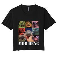 Moodeng Baby Pygmy Hippo Cute Zoo For Family Women's Crop Top Tee