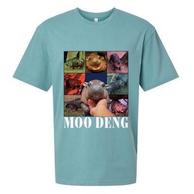 Moodeng Baby Pygmy Hippo Cute Zoo For Family Sueded Cloud Jersey T-Shirt