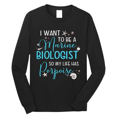 Marine Biologist Porpoise Marine Life Lover Gift Outfit Long Sleeve Shirt